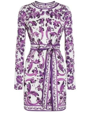 Dolce & Gabbana Short Dresses - Paars