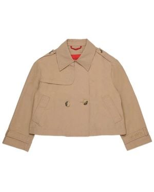 MAX&Co. Dubbele-Breasted Jas - Naturel