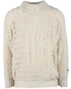 Longo Round-Neck Knitwear - Bianco