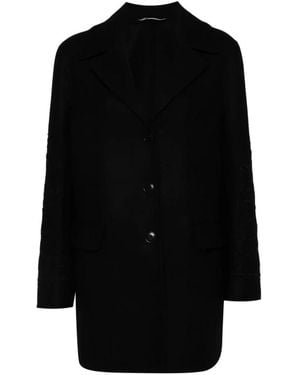 Ermanno Scervino Single-Breasted Coats - Negro