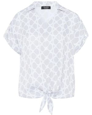 Tuzzi Lässige Bluse Mit Knoten-Detail - Weiß