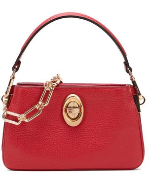 Oltre Echtledertasche Mit Dekorativer Kette - Rot