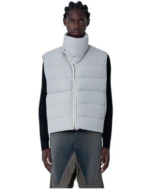 Rick Owens Gepolsterte Daunenweste Mit Silber-Hardware - Grau