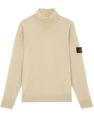 Stone Island Truien & Vesten ,Wol Turtleneck Trui - Wit