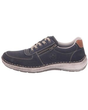 Rieker Stylische Schnürschuhe Aus Synthetikmaterial - Blau