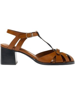 SCAROSSO Schoenen ,Bruin ,Leer Giulia Fisherman Sandal