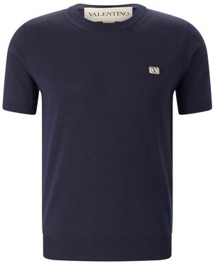 Valentino Round-Neck Knitwear - Blue