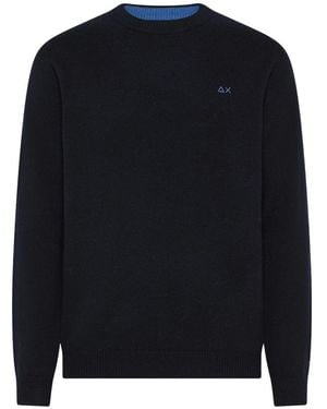Sun 68 Round-Neck Knitwear - Bleu
