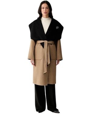 KARL LAGERFELD Belted Coats - Noir