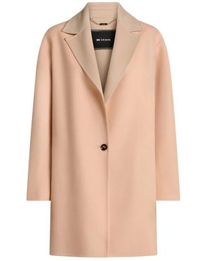 Kiton Jassen ,Roze ,Wol Pure Wool Overcoat - Naturel