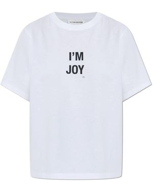 Victoria Beckham T-Shirt Met Print - Wit