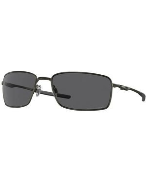 Oakley Metalen Frame Gepolariseerde Grijze Zonnebril - Zwart