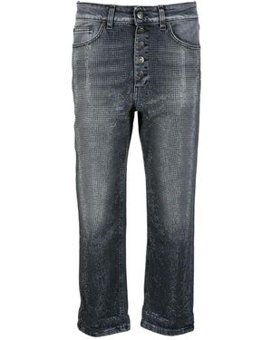 Dondup Jeans con bottoni gioiello - Grigio