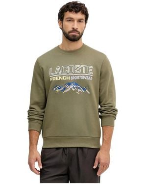Lacoste Sweatshirt Met Geborduurd Motief Van Fleece - Groen