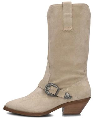 Notre-v Hohe Cowboy-Stiefel - Natur