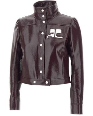 Courreges Reedition Vinyl Jas - Bruin