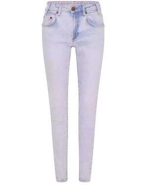 One Teaspoon Lederhose Mit Paspelierung - Blau