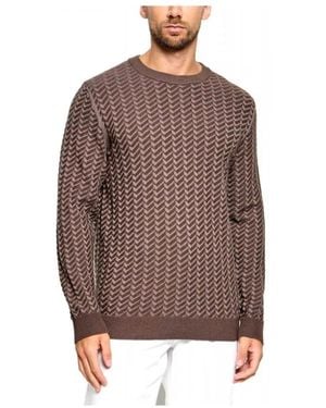 HUGO Round-Neck Knitwear - Marron