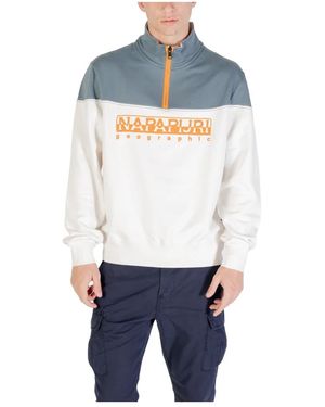 Napapijri Moderner Hoher Kragen Reißverschluss Pullover - Blau