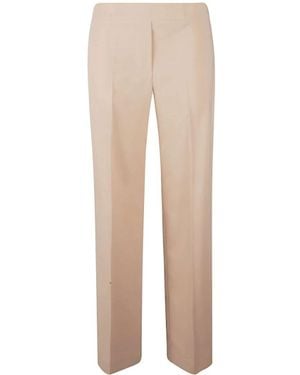 D.exterior Broeken ,Leer Tailored Broek Met Persvouw - Naturel