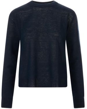 Max Mara Round-Neck Strickwaren - Blau