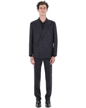 Tagliatore Double Breasted Suits - Negro
