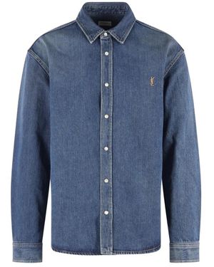 Saint Laurent Cassandre Shirt - Blauw
