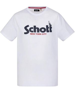 Schott Nyc T-Shirts - Wit