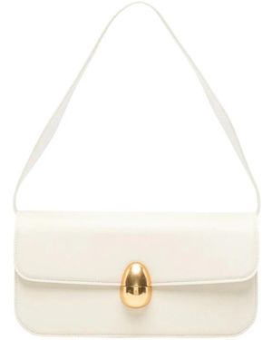 Neous Shoulder Bag Phoenix Cream Calf Leather - White