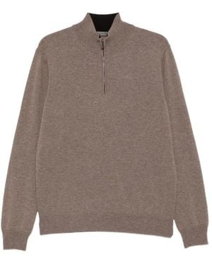 Corneliani Half-Zip Rollkragenpullover - Braun