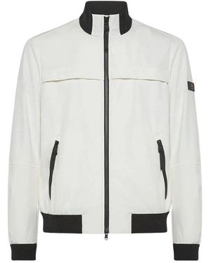 Peuterey Gladde Nylon Bomberjack - Wit