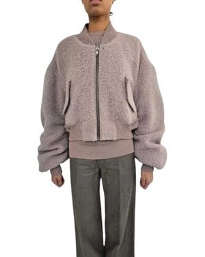 Rick Owens Faux Fur & Shearling Jackets - Brown