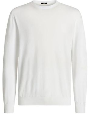 Kiton Kurzärmliger Rundhals-Pullover Aus Reiner Baumwolle - Weiß
