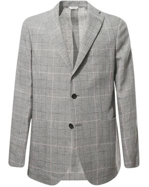 Boglioli Jassen ,Grijs ,Linnen Tweeknoopslinnen Blazer