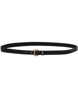 Saint Laurent Belts - Negro