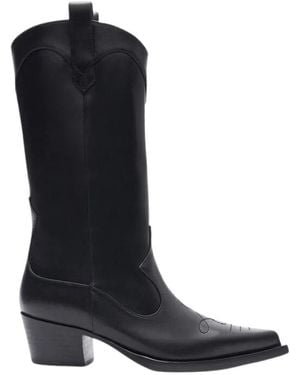 SCAROSSO Cowboy Boots - Black