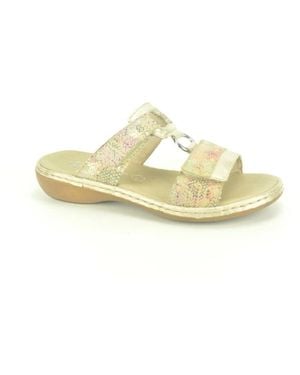 Rieker Muil + 2 Velcro - Metallic