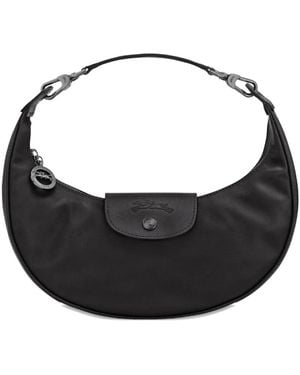 Longchamp Schwarze Umhängetasche Mit Umschlag