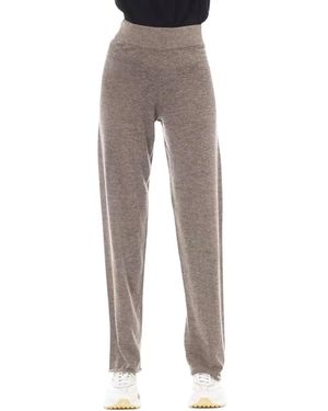 Alpha Studio Straight Trousers - Grigio