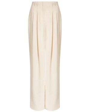 Alberta Ferretti Wide Trousers - Natural