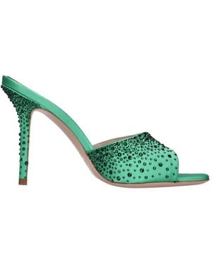 Gedebe Heeled Mules - Verde
