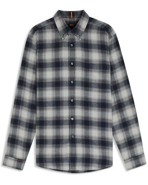 BOSS Stijlvol Oranje Overhemd - Grijs