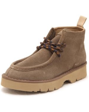 Pànchic Schoenen ,Leer P009 Ankle Boot Suede - Bruin