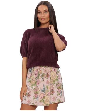 Ydence Truien & Vesten ,Paars ,Knitted Top Mary - Rood