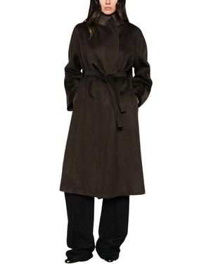 Max Mara Mxtvista Mantel Mit Gürtel - Schwarz