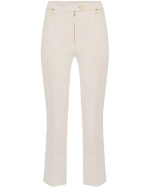 Elisabetta Franchi Cropped Trousers - Neutro