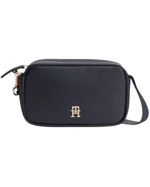 Tommy Hilfiger Tassen ,Blauw ,Th Logotape Camera Bag