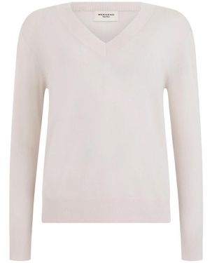 Weekend by Maxmara Truien & Vesten ,Wit ,Wol Trui Met V-Hals Van Wol, Zijde En Kasjmier