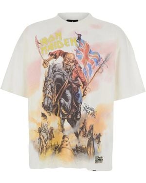 Represent Weißes Iron Maiden Steed T-Shirt