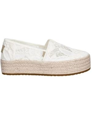 TOMS Valencia Plateau-Espadrilles - Weiß